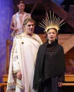 Robert Cuccioli and Teresa Avia Lim in ‘Caesar and Cleopatra’ PHOTO: CAROL ROSEGG