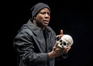 Maurice Jones in Chicago Shakespeare Theater's production of ‘Hamlet’ PHOTO: LIZ LAUREN