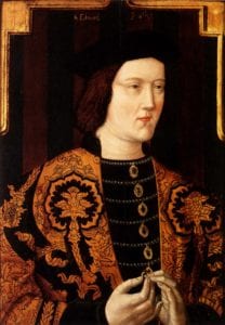 Edward IV c.1520, posthumous portrait from original c. 1470–75; it shows signs of the corpulence that affected him in later life (Wikimedia Commons)