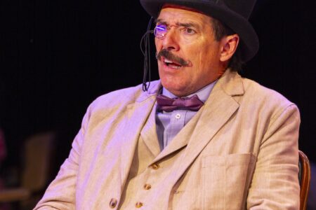 Kurt Rhoads in HVSF's 2024 production of The Murder of Roger Ackroyd- Photo by T Charles Erickson